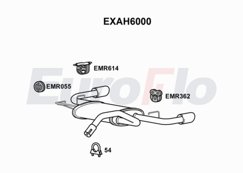 Rear muffler silencer - rear,