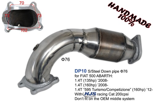 Exhaust downpipe 76mm for - downpipe, 3"