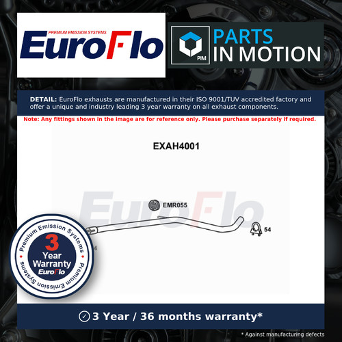 Exhaust centre pipe - centre, fits