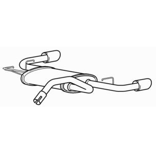 Quality rear exhaust - rear, silencer